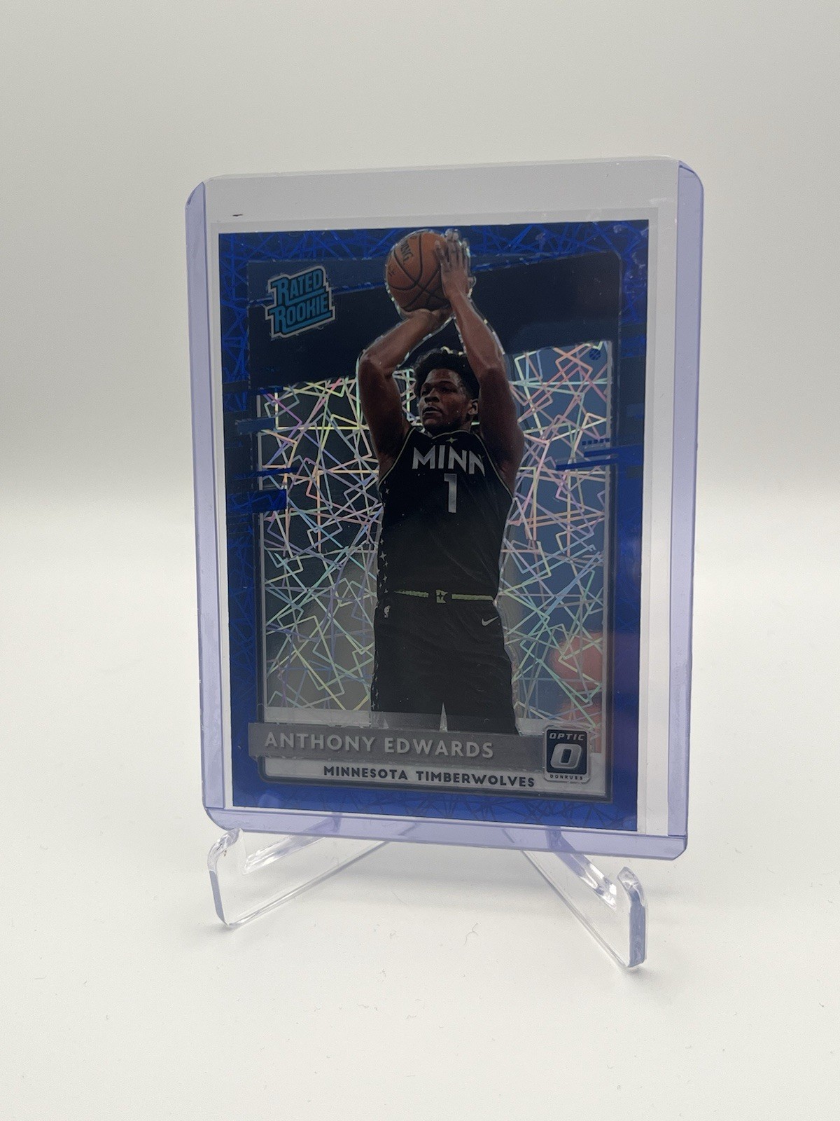 2020-21  Optic - Rated Rookie Anthony Edwards #151 Blue Velocity Prizm (RC)