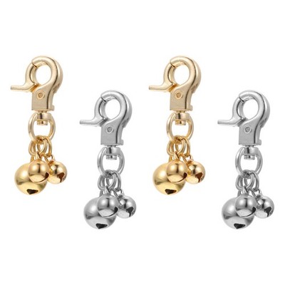 4 Pcs Jingle Bell Collar Cat Accessories for Dog Bells Design Key Ring