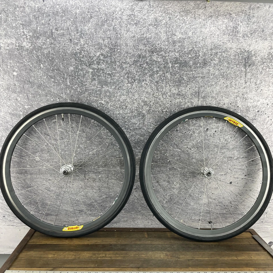 Juego de ruedas 650C Velocity Deep-V TT Shimano Ultegra 130 mm freno de llanta 650C vintage Foto 4 de 4