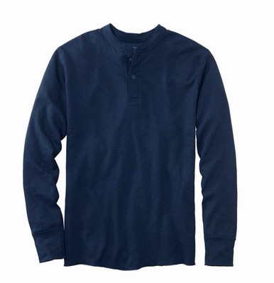 L.L. Bean Men's Two-Layer River Driver's Shirt, Traditional Fit Henley