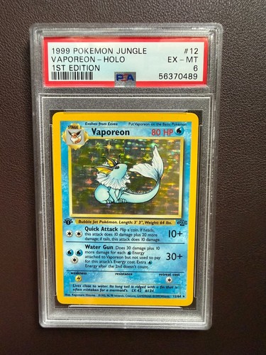 Vaporeon (1st Edition) graded PSA 6 for sale on eBay
