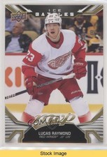 2022-23 Upper Deck MVP Gold Ice Battles Lucas Raymond Checklist #100 READ 0iz2