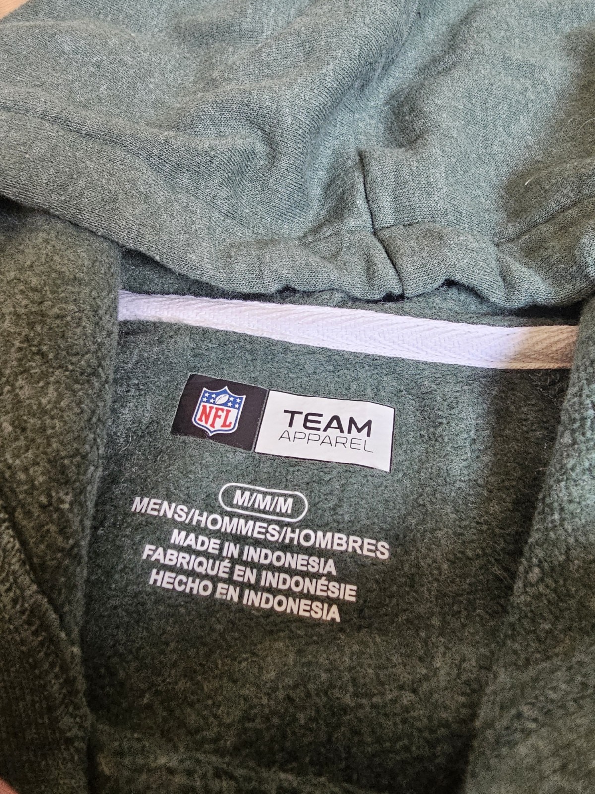 NFL Team Apparel Green Bay Packers Hoodie Mens Medium Green Pullover Sweatshirt image 4