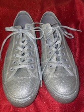 Converse Chuck Taylor All Star Sneaker Silver Glitter M11/W13 Glitzy Wedding
