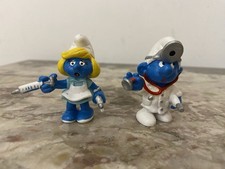SMURF Vintage Lot Doctor 20037 Et Nurse 20139 Smurf Smurf Smurf Smurf 1980?s
