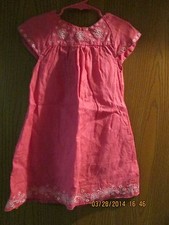 Oscar de la Renta Girl's Linen Tunic Dress 6Y
