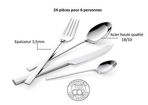 Giada Besteckset für 6 Personen Legierter Stahl 24 STK 6 - Bild 3 von 4