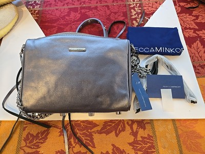 Rebecca Minkoff Women's Pewter Zipper Crossbody Bag