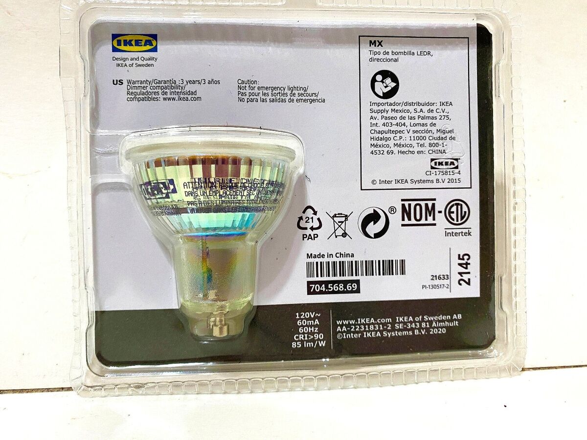 IKEA LEDARE LED BULB GU10 50W 380L 2700K 25000H Dimmable IKEA LEDARE LED BULB GU10 50W 380L 2700K 25000H Dimmable