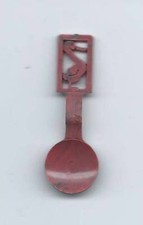 Cracker Jack Spoon. Brown Plastic. Pelican on Handle
