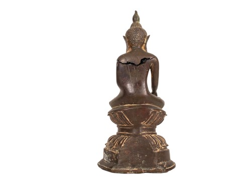 Ein feiner, antiker Buddha aus Bronze, Burma, Shan-Region, 17./18. Jh. - Bild 3 von 6