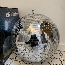 Eliminator 12-inch Disco Mirror Ball with Hanging  Motor Ring DJ Club Lighting