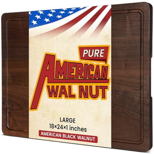 24x18 Walnut Cutting Board, Wooden Cutting Boards for Kitchen, Large Butcher Blo - Picture 1 of 7