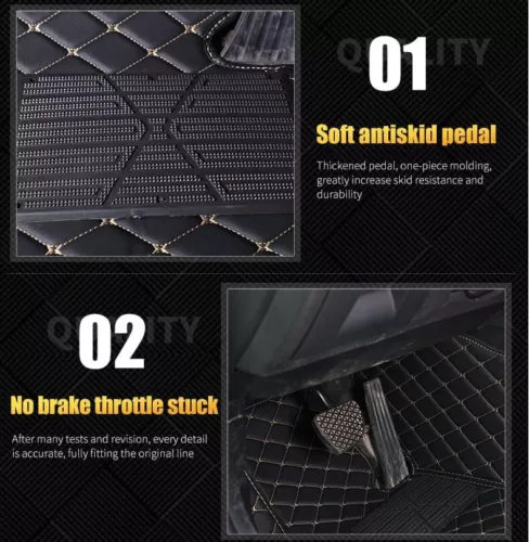 For Acura RL/RLX Car Floor Mats Luxury Custom PU Waterproof Auto Carpets Liners - Picture 11 of 30