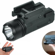 Tactical Pistol LED Gun Flashlight Torch Handgun Light for 20mm Picatinny Rail