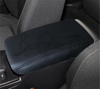 Luxury Black Leather Car Central Armrest Box Cover For Honda Civic 2021 2022 23
