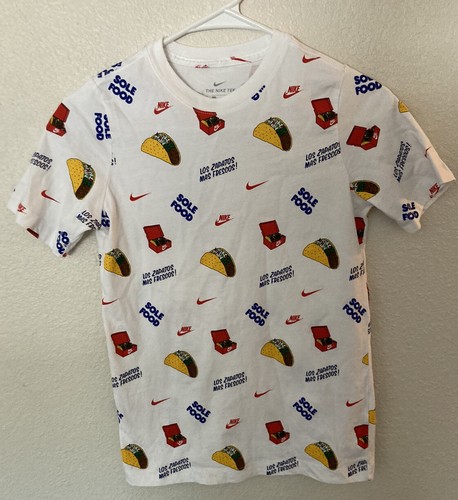 Nike Sole Food Graphic T Shirt Tacos Zapatos Mas Frescos Youth Size Medium,  M | eBay
