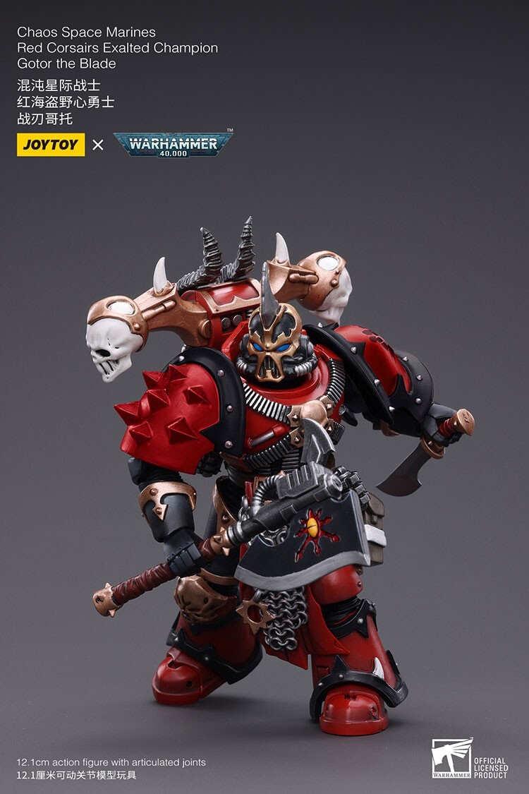 JOYTOY Warhammer 40k Marines Red Corsairs Exalted Champion Gotor