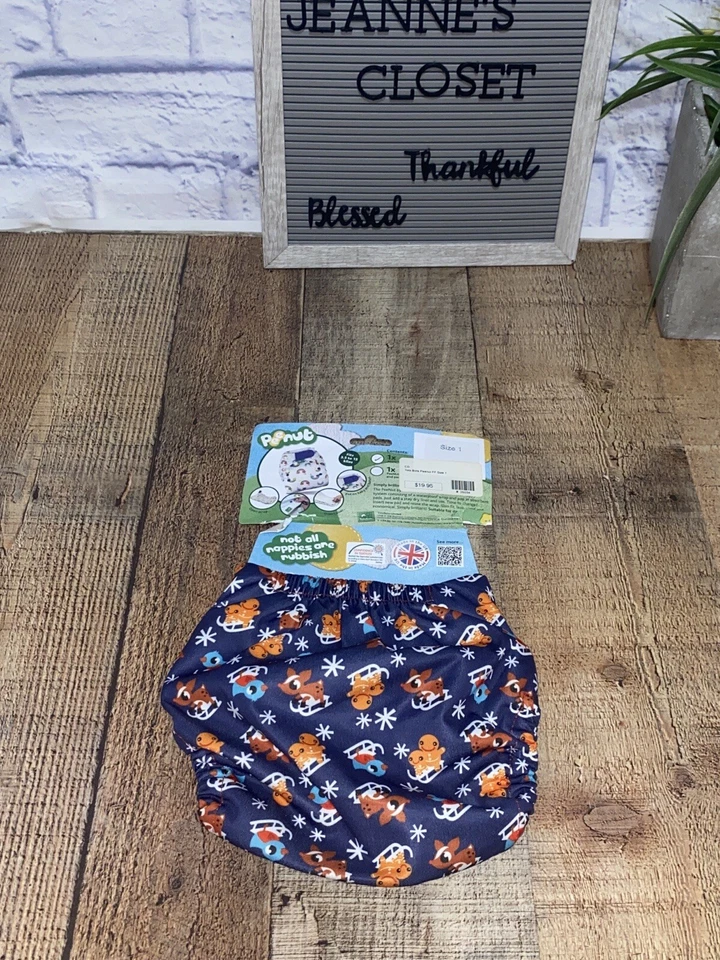 New Peenut Reusable Hybrid Baby Cloth Diaper Shell, Size 1 - Image 3 of 4