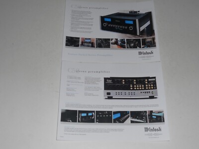 McIntosh C52 Solid State Preamp Brochure, 2 pgs, Specs and Info