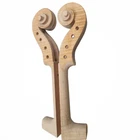 1pc Flames Violin Neck 4/4,Unfinished Good flames Violin Head Scroll Maple wood