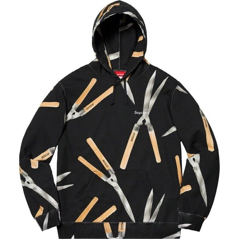 supreme   sweat à capuche cisailles   taille xl   noir   neuf