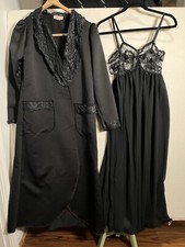 Flora Nikrooz Stella Slip Dress Nightgown Robe Set Women S VTG Negligee