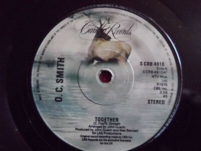 O.C. Smith - Together / Just couldn´t help myself     UK  45