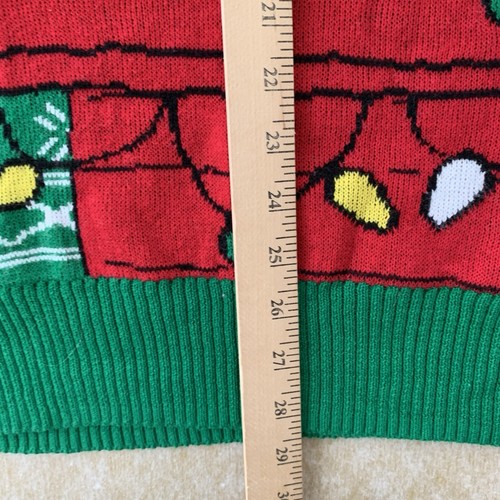 Peanuts Christmas Sweater Mens XL Just Chillin’ Lights - Picture 6 of 8