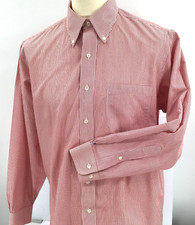 Brooks Brothers 346, Button Up Oxford Shirt, 16 2/3, Red stripe " original Polo"