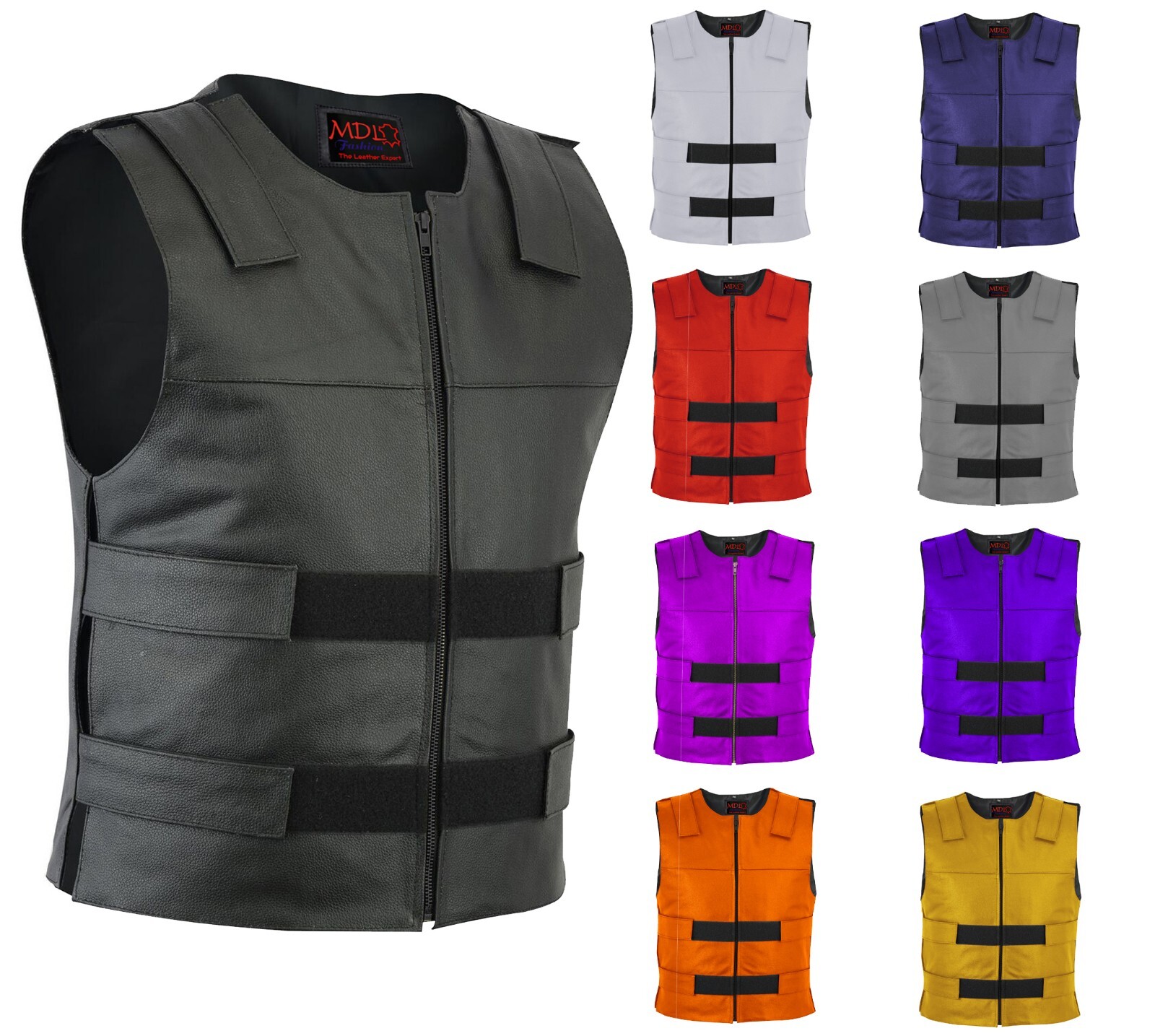 Nuevo Color A Prueba de Balas Estilo Cuero Motocicleta Chaleco Motociclistas Club Chaleco Táctico