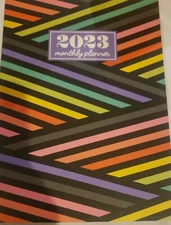 2023 Monthly Planner Multicolored Textured Cover 32 pages 6.75 x 9.5"