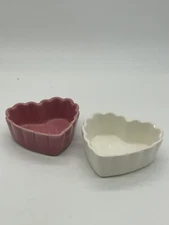 Williams Sonoma Heart Shaped Individual Ruffled Baking Dishes (Set of 2)