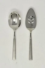 Oneida Satin Easton 2 Piece Entertainment Set Quality 18/10 Stainless FROSTED HA