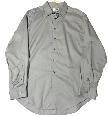 slim fit non-iron dress shirt Christopher Morris Men's 100% Cotton Non-Iron White Slim Fit French Cuff Dress Shirt, 15 1/2 / 32/33 main image 0