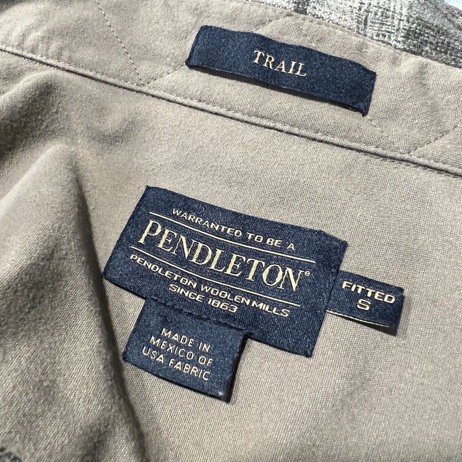 Pendleton Wool Plaid Trail Button Down Shirt Elbo… - image 6