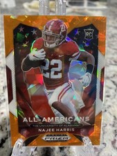 Najee Harris 2021 Prizm Draft Picks All American #193 ORANGE Cracked Ice RC