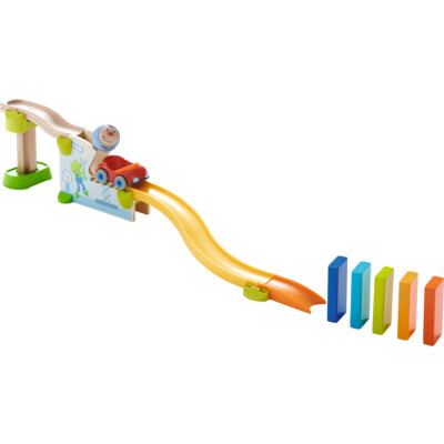 HABA Kullerbu Theme Set - Jump into Car Dominos - 15 Piece Playset