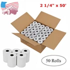 50 Rolls 2 1/4" x 50' Cash Register Credit Card Thermal Papers POS Receipt Blank