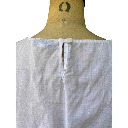August Silk Options Women's Embroidered Tank Top White Linen M - Picture 8 of 10