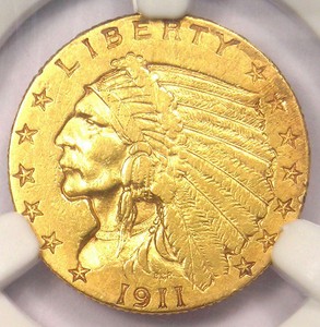 Details About 1911 D Indian Gold Quarter Eagle 250 Coin Weak D Ngc Au Detail Key Date