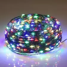 Christmas LED String Lights, 100M Green Wire Outdoor Fairy Lights for Tree, Home