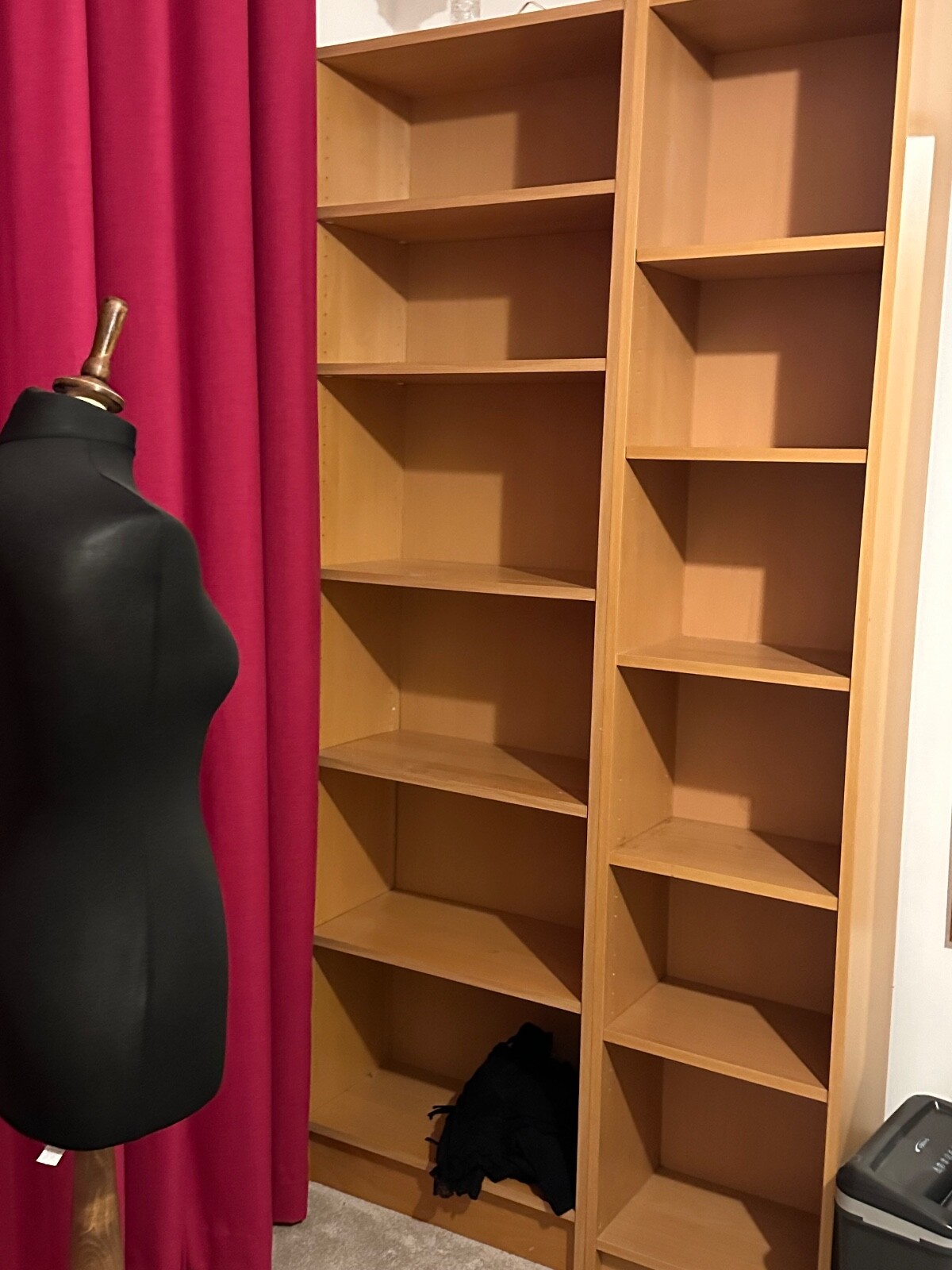 Bookcase Narrow Beech veneer great condition see other bookcases for