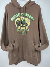 John Deere Tractor Brown Hoodie Size 2Xl