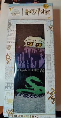 5x Pack Original Harry Potter Wizarding World Socken UK 4-7 / EU 37-40