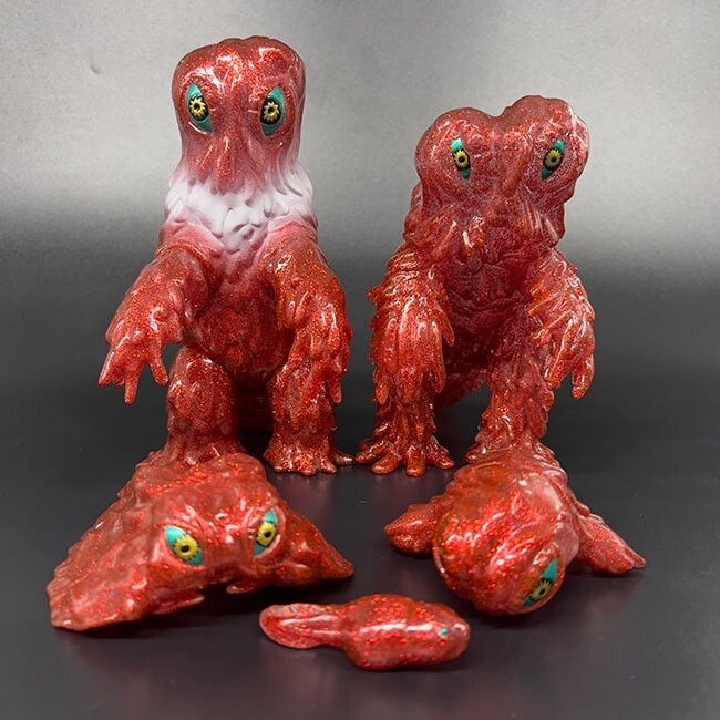 MEDICOM TOY マーミット ジャイアント ヘドラ 赤 Godzilla Store Limited Marusan Hedorah Christmas Set 2022 Figure H