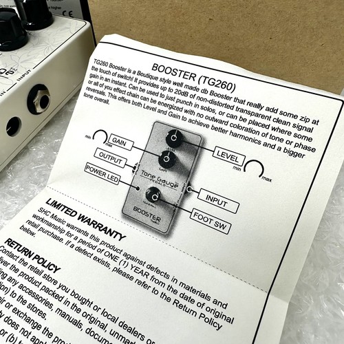 SH CREATIVE Tone Gauge TG260 Booster Pedal Mini Small Guitar **HARD TO FIND** - Picture 10 of 17