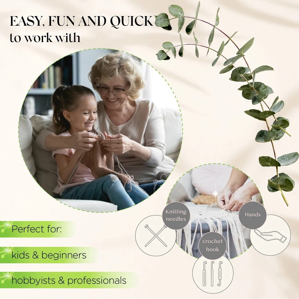 Hilo de cordón de macramé MeriWoolArt 4 mm 1 - 225 metros hilo de macramé grueso - Imagen 4 de 4