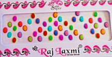 1PACK MULTICOLOR INDIAN BINDI BOLLYWOOD BELLY DANCE DOTS STIC ON TEMP TATTOO