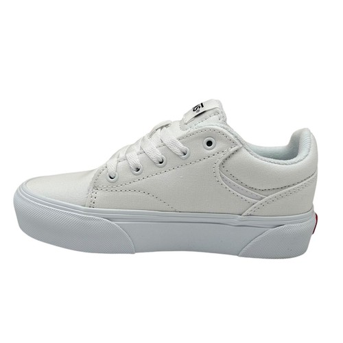 Vans Seldan Youth Girls Platform Canvas Shoes Size 3Y White Lace up Sneakers - Picture 6 of 12
